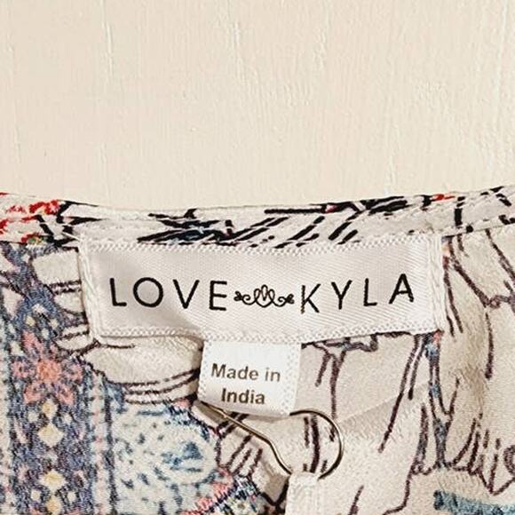 Love Kyla Arabella Polysilk BOHO Chic Lightweight Midi Dress Small NEW - Picture 3 of 8